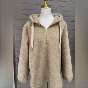 LOFT Sherpa Teddy Quarter Zip - Size XS